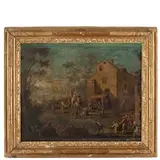 Festa contadina by Pietro Domenico Olivero, oil on canvas, offered Dec 2015