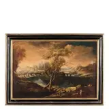 Alessio de Marchis, Paesaggio con fiume e albero in primo piano