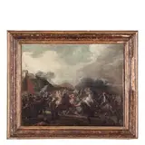 Cornelis de Wael, Battaglia, oil on canvas