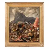 Antonio Calza, Battaglia, oil on canvas