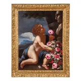 Natura morta con busto marmoreo, fiori e putto by Giovanni Stanchi Dei Fiori, oil on canvas, offered Dec 2015