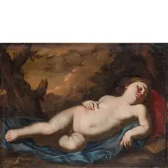 Bimbo dormiente by Massimo Stanzione, oil on canvas, offered Dec 2015