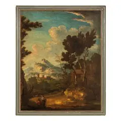 Paesaggio by Giuseppe Roncelli, oil on canvas, offered Mar 2016