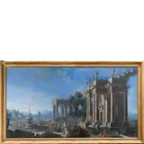 SEBASTIANO CONCA (Gaeta, 1680-1764) / Flora circondata dalle sue ninfe, in un paesaggio di rovine antiche by Gennaro Greco detto il Mascacotta, oil on canvas, offered Mar 2016