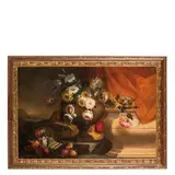 Michele Antonio Rapous, Natura morta con vaso fiorito, oil on canvas