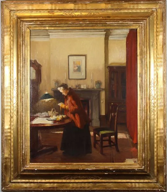 Francis Dodd, Old Socks, Oil on board