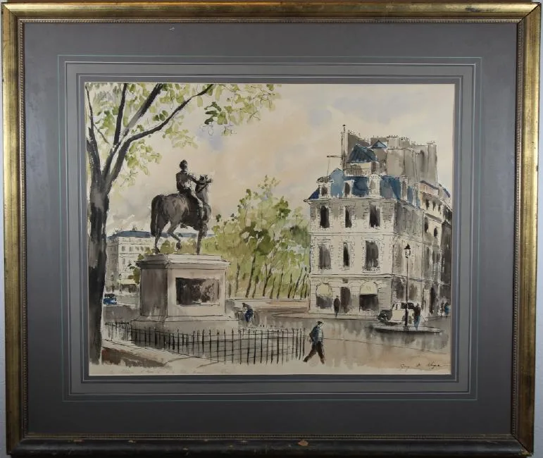 Untitled by Guy Neyrac, Watercolor/Ink, sold Jul 2018