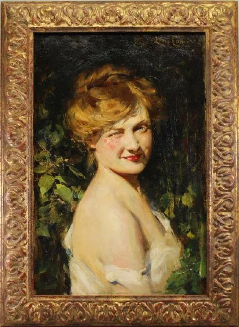 La Coquette by Léon Comerre, Oil on canvas, sold Jul 2018
