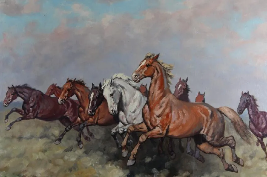 Untitled by János Viski, Oil on canvas, sold Jul 2018