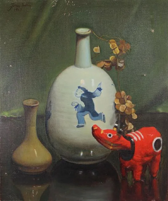 Untitled by Jean Dries, Oil on canvas, sold Jul 2018