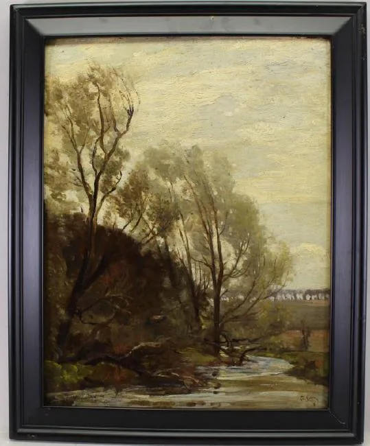 Untitled by Robert Noble, Oil on board, sold Jul 2018