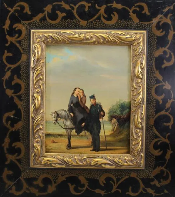 The Chaperone by Job Augustus Bakker, Oil on board, offered Jul 2018