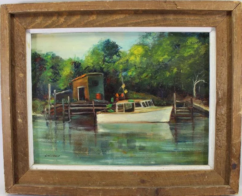 Untitled by Junius Allen, Oil on board, offered Jul 2018