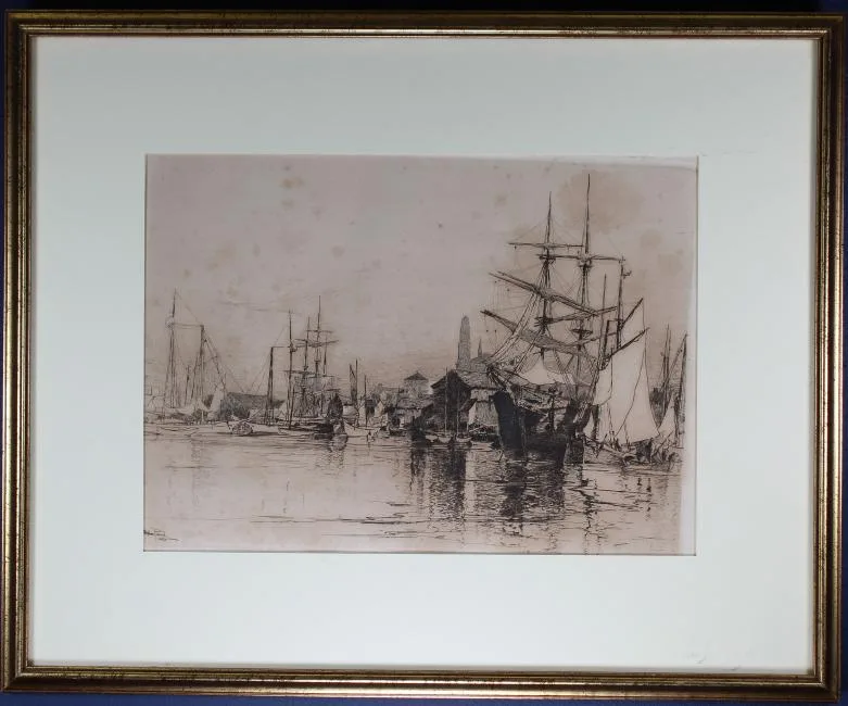 Untitled by Stephen Parrish, Etching, sold Aug 2018