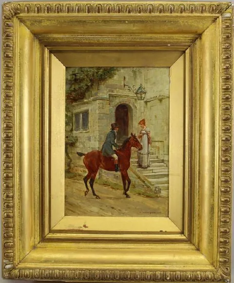 An Advance by George Goodwin Kilburne II, Oil on board, offered Aug 2018