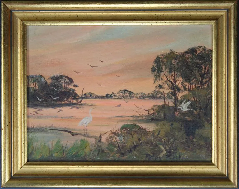 Untitled by Peter Koster, Oil on board, sold Aug 2018