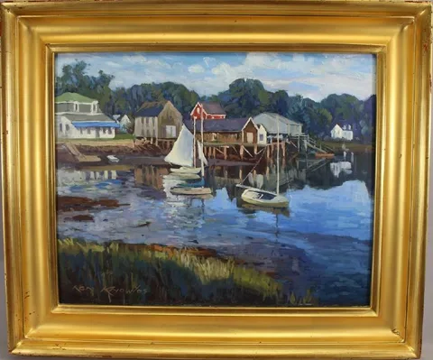 Kenneth Knowles, Cape Porpoise, Oil on masonite