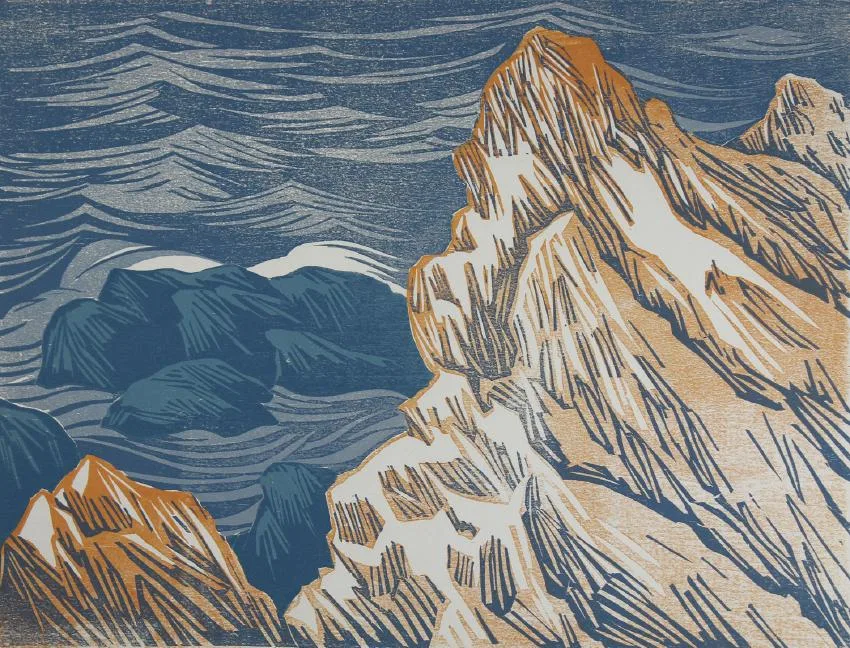 Untitled by Frank Leonard Allen, Woodblock, sold Aug 2018