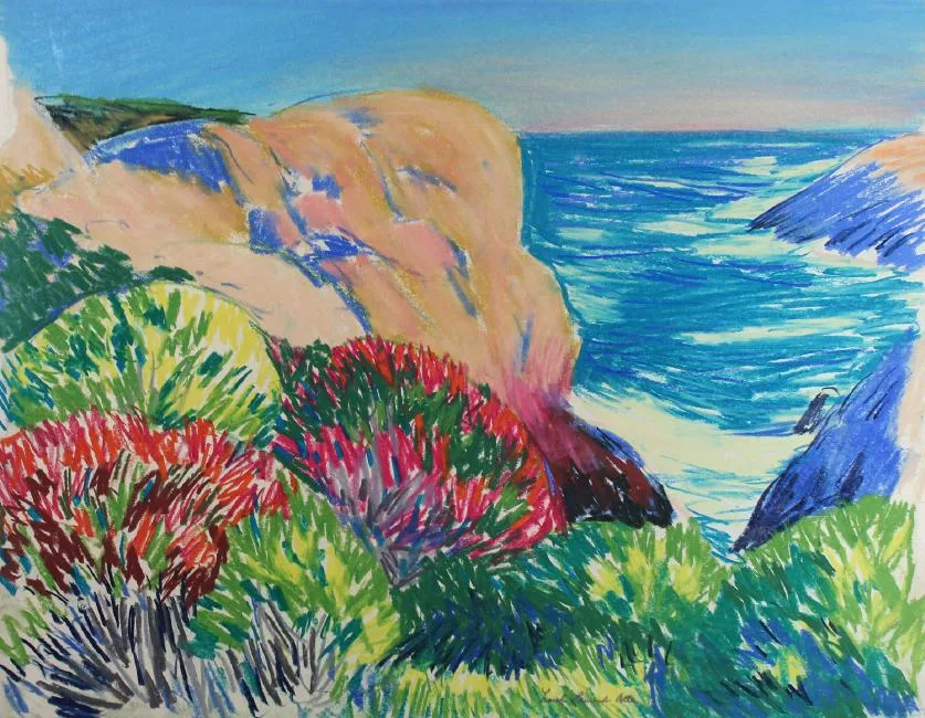 Frank Leonard Allen, Gap Head, Rockport., Pastel