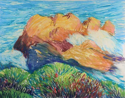 Frank Leonard Allen, Gap Head, Rockport., Pastel