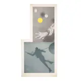 John Baldessari, Juggler's Hand (with Diver) (Hurowitz 39, Cirrus p. 189), 1988, Lithograph and screenprint in colors on irregular shaped wove paper