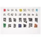 John Baldessari, Two Assemblages (with R, O, Y, G, V, Opaque); Two Assemblages (with R, O, Y, G, V, Transparent) (Hurowitz 131; 132), 2003, Two lithographs with screenprint in colors on Coventry Vellum paper, each signed in pencil