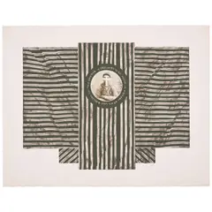 In Memory of F.G. Hough no. 1 by Llyn Foulkes, 1974, Lithograph in colors with hand-painted appliqué on wove paper, offered Sep 2025
