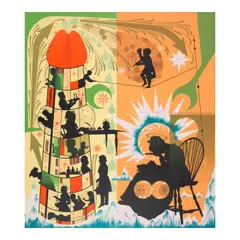 Lari Pittman, A Group of 3 Lithographs (Cirrus p. 334; 335), 1989 (2); 1991, Three lithographs (two with screenprint) in colors on wove paper, each signed in pencil