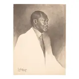 Charles White, Mayor Thomas Bradley, 1974, Lithograph on Arches paper