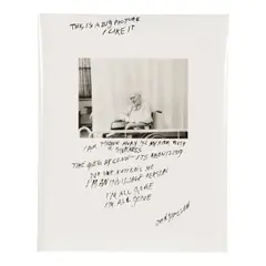 Jim Goldberg, John Malloin (from 'Nursing Home'), 1985, Gelatin silver print; the sitter's reproductive signature and text in the margins