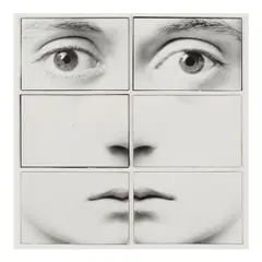 Tetsu Okuhara, '"Susan" 6 Part Face/Maquette', 1971, Photomontage of 6 gelatin silver prints, assembled 2002; mounted together