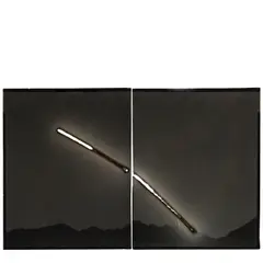 Chris McCaw, 'Sunburned GSP #815 (Mojave)', 2014, Unique diptych of gelatin silver paper negatives; each signed or initialed
