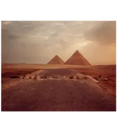 'Road Blockade and Pyramids' by Richard Misrach, 1989, Chromogenic print; signed, sold Feb 2026