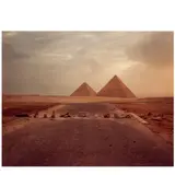 Richard Misrach, 'Road Blockade and Pyramids', 1989, Chromogenic print; signed