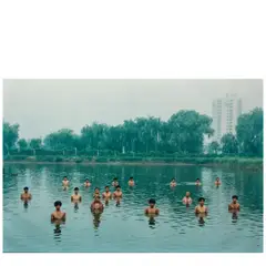 'To Raise the Water Level in a Fish Pond' (Middle) by Zhang Huan, 1997, Chromogenic print; signed and titled in Chinese, sold Feb 2026