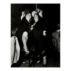 Weegee, Billie Dauscha and Mabel Sidney, Bowery Entertainers (at Sammy's on the Bowery), 1944, Gelatin silver print