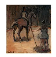 Ossip Lubitch, Untitled, oil on board