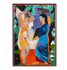 Offset, Untitled, lithograph of two figures