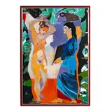 Offset, Untitled, lithograph of two figures