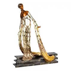 Erté, 1990, cold-painted cast, bronze sculpture