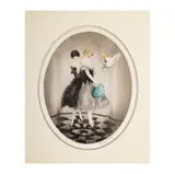 Louis Icart, Untitled, etching in colors with aquatint, pencil