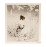Louis Icart, colored, etching, pencil