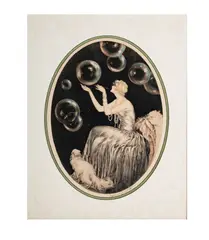 Louis Icart, Untitled, Etching and aquatint, pencil