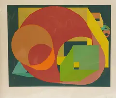 Al Held, Untitled, lithograph, pencil