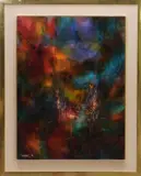 Leonardo Nierman, Untitled, oil on panel, 1964