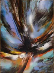 Leonardo M. Nierman, Untitled, oil on masonite