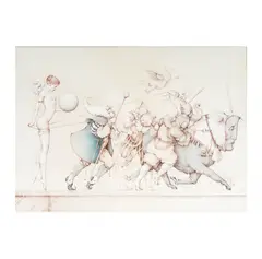 Michael Parkes, stone, lithograph