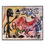 A R, Untitled, acrylic on canvas, 1990