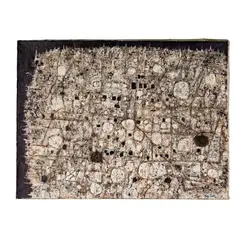 Kei Sato, Untitled, 1959, oil and mixed media on canvas