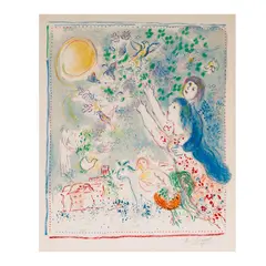 Marc Chagall, colored, lithograph, on Arches wove paper